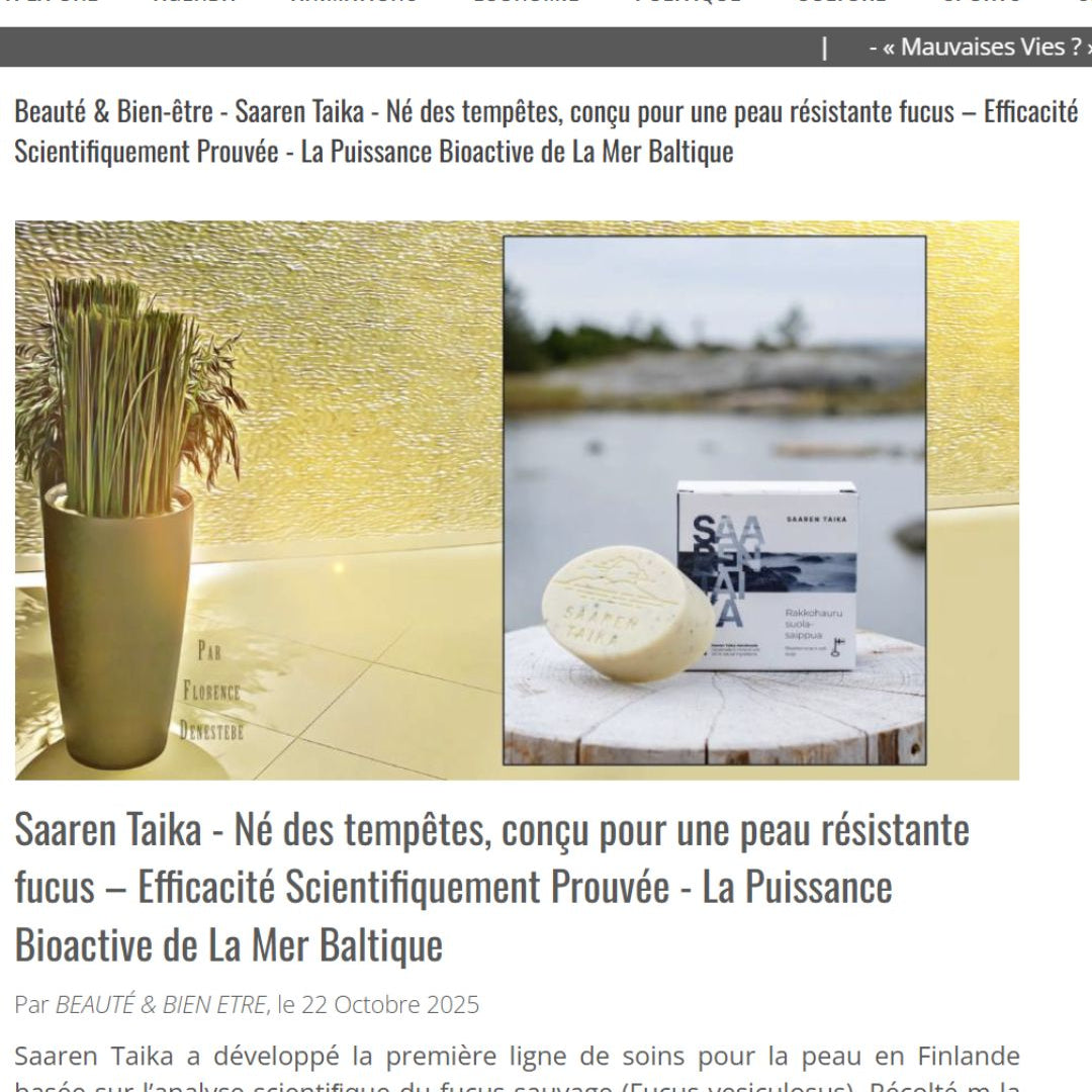Saaren Taika: Finnish Bladderwrack Skincare Featured in French Media