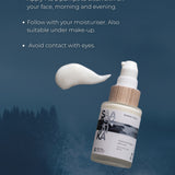 How to use Saaren Taika Hyaluronic Acid Serum: apply 1 to 2 pumps morning and evening before moisturiser