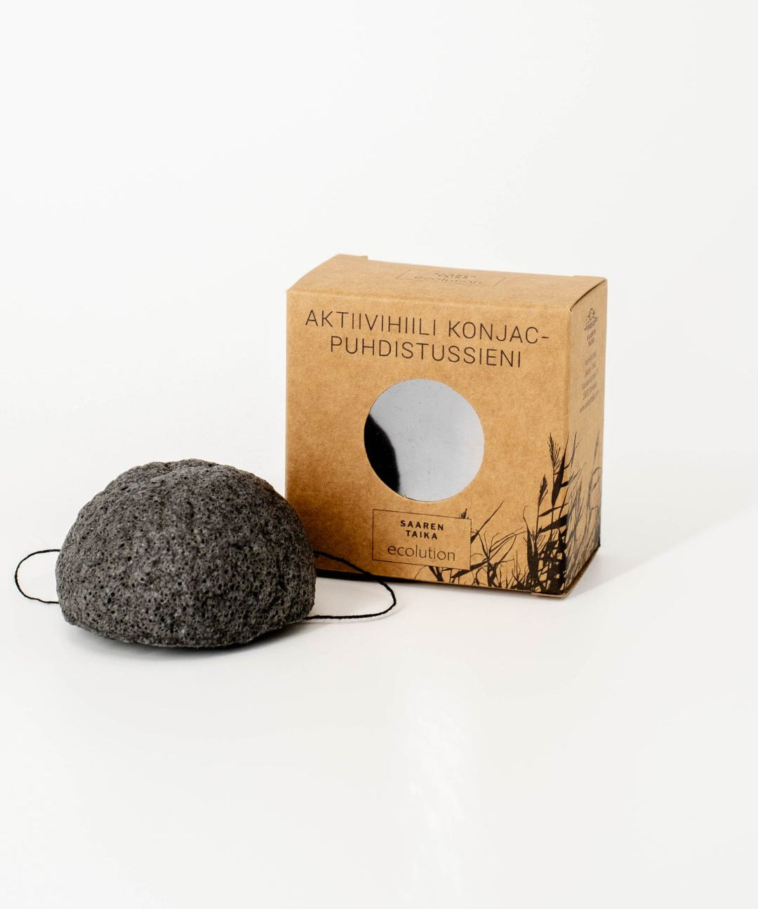 Activated Charcoal Konjac Sponge for Deep Cleansing, Blackheads and Gentle Exfoliation