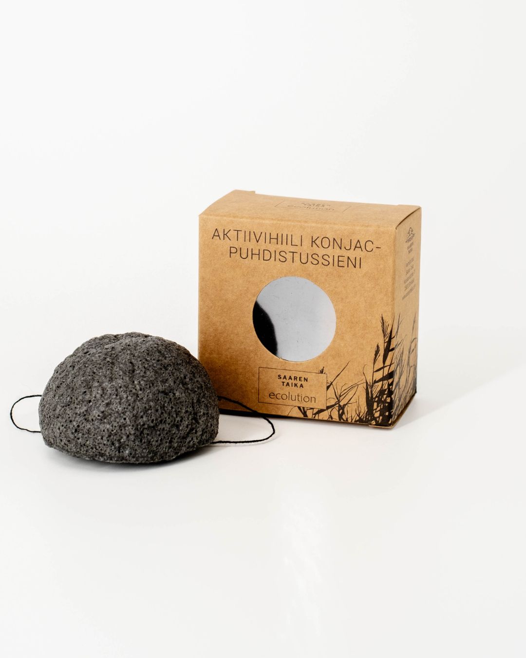 Activated Charcoal Konjac Sponge for Deep Cleansing, Blackheads and Gentle Exfoliation