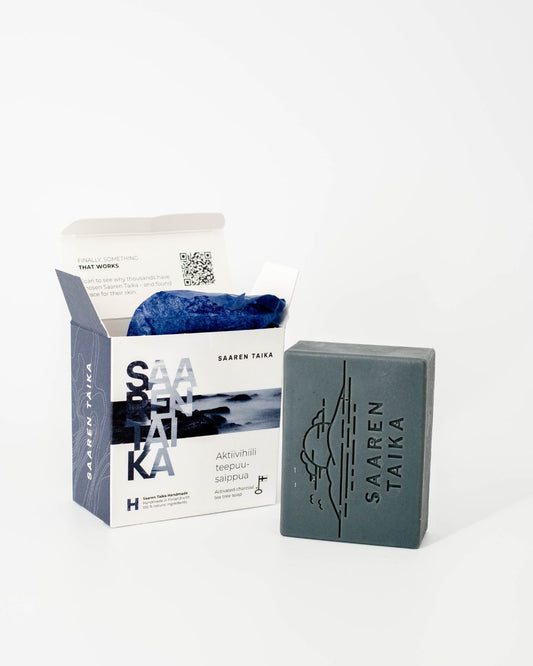 Activated Charcoal Tea Tree Soap, for all skin types, including itchy and acne-prone skin, vegan, 100% natural