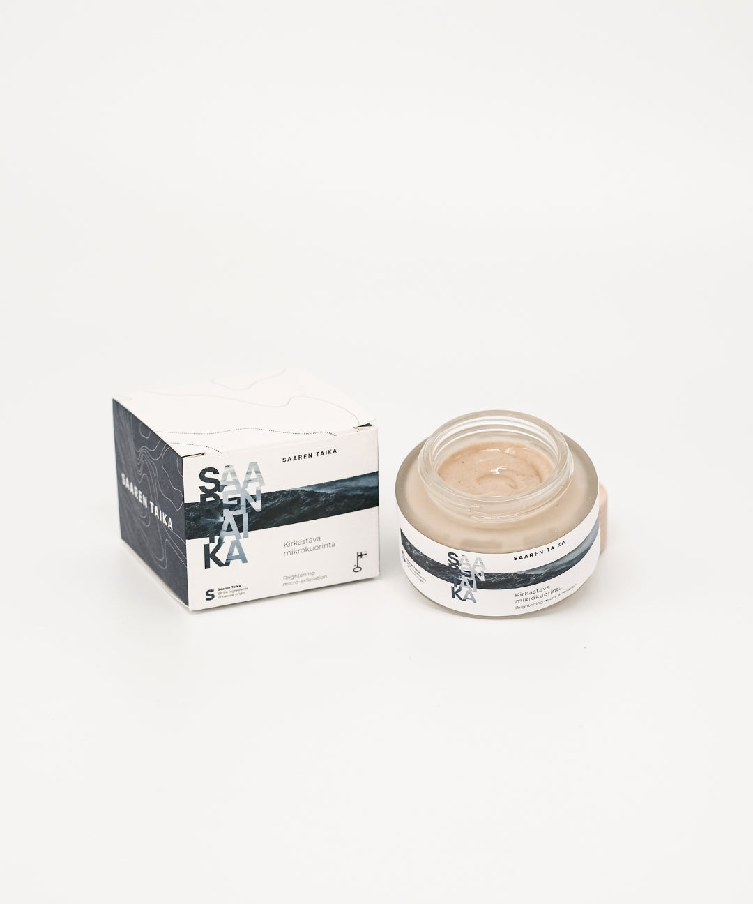 Saaren Taika Brightening Micro-Exfoliant with Fuller's Earth clay, 50 ml glass jar with box